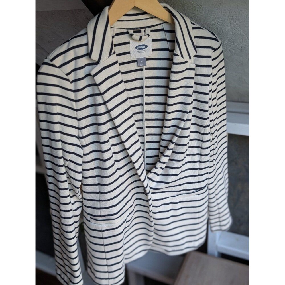 OLD NAVY Nautical Striped Knit Blazer Jacket NWT Medium